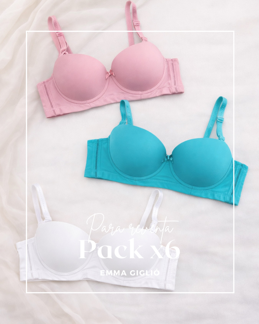 Corpiños Rosa y Turquesa - Emma Giglio Mayorista